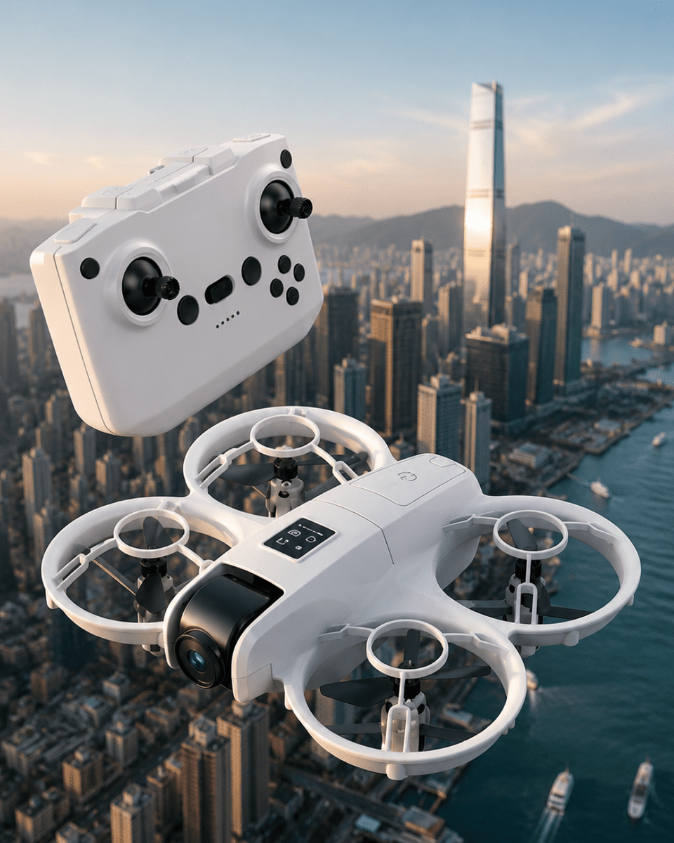 Işıklı Mini Drone Uzun Şarj Süreli ve Yedek Pervane Setli