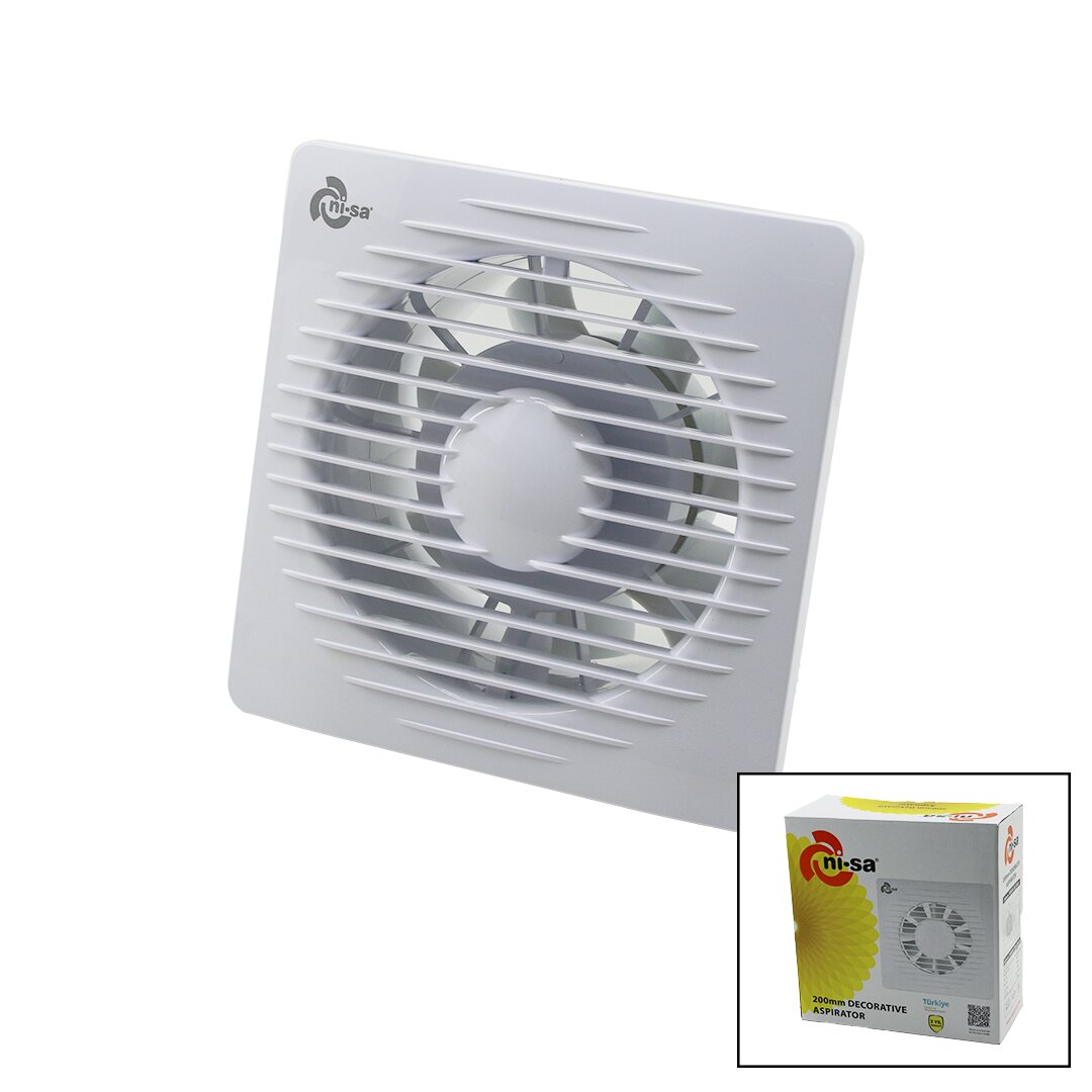 200 8İNÇ BANYO TUVALET HAVALANDIRMA ASPİRATÖRÜ 40W 200M3/H EBT-200