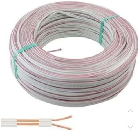 10 metre Elektrik Hoparlör Kablosu, 2x0,75 Çiftli Kablo, Tesisat Kablosu, Beyaz