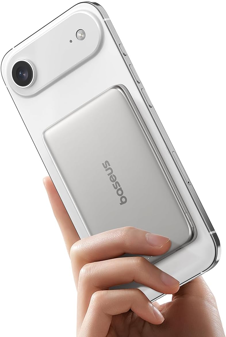 AM41 Picogo 0.3" Ultra İnce 5000mAh MagSafe Kablosuz Powerbank,Titanyum