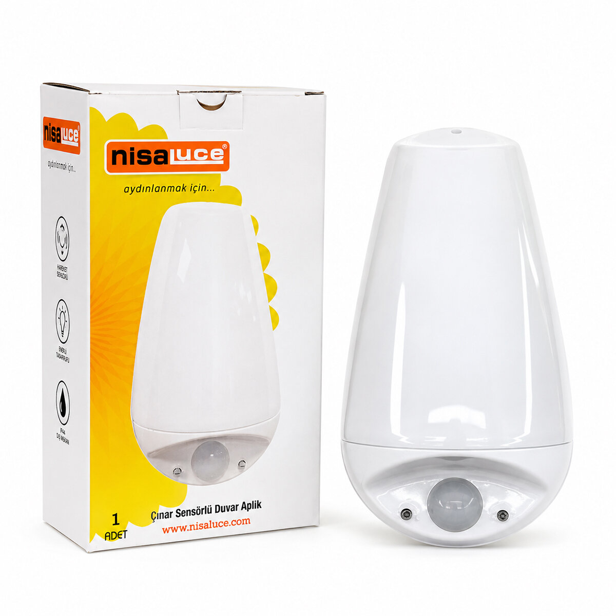 E27 - IP20 SOFT 0,4W - 50W ÇINAR SENSÖRLÜ LED APLİK DUVAR LAMBASI E2003-2