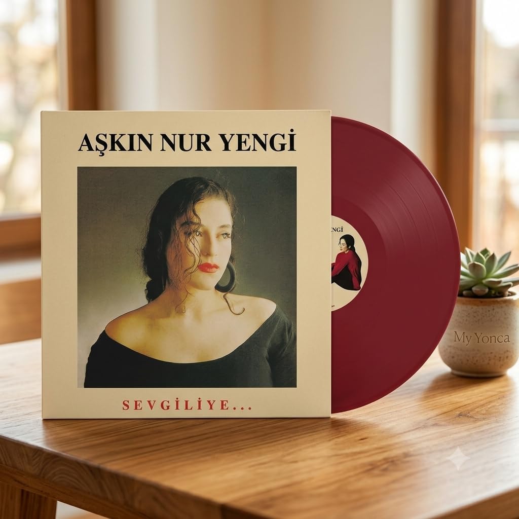 Aşkın Nur Yengi Sevgiliye Renkli Plak Bordo LP