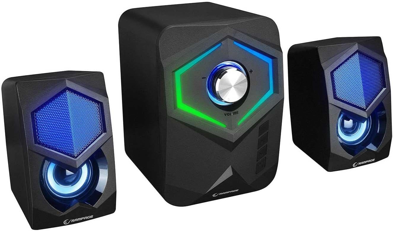 RMS-175BT 2+1 5W*2 Bluetooth+USB-TF-FM Rainbow Aydınlatmalı Gaming Speaker Hoparlör