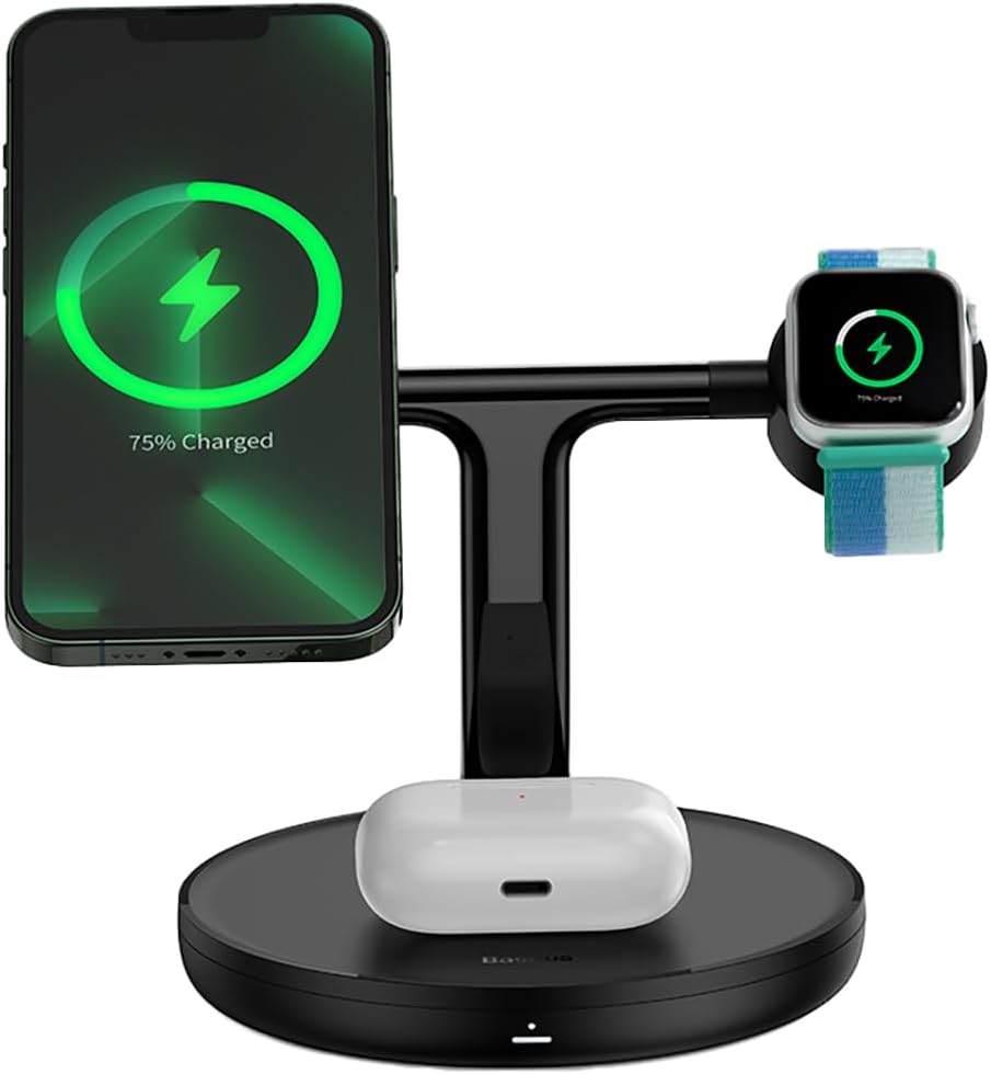 Swan 3 in 1 20W Wireless Şarj Özellikli Stant-Siyah