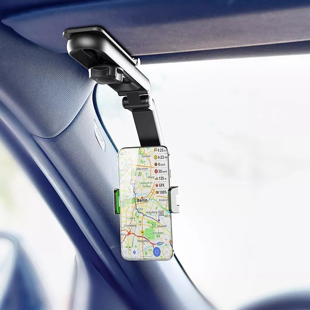 Multifonksiyonel Profesyonel Araç İçi Telefon Tutucu İster Araç Güneşlik Montaj İster Selfie Çubuğu İster Masaya Montaj 360 Derece Dönebilen Cep Telefonları İçin Sun-Mlt-33