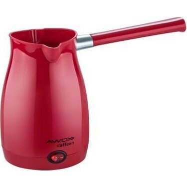 AWOX CAFFEEN KIRMIZI ELEKTRİKLİ CEZVE TÜRK KAHVESİ MAKİNESİ PLASTİK ÇİFT AĞIZ 0.4LT - 5 FİNCAN 1000W