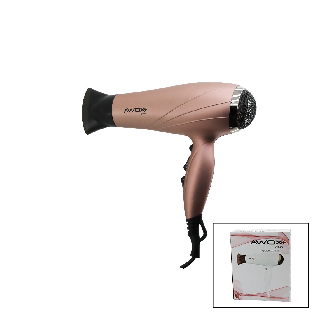 AWOX GLEAO ROSE-GOLD SAÇ KURUTMA - FÖN MAKİNESİ SOĞUK ÜFLEME 2 KADEME FAN - 3 KADEME SICAKLIK 2000W