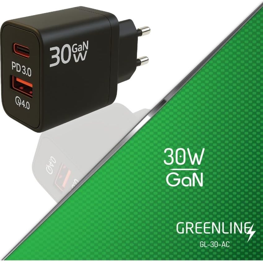 30W GAN Type-C Ve USB-A Girisli Hizli Sarj Adaptörü