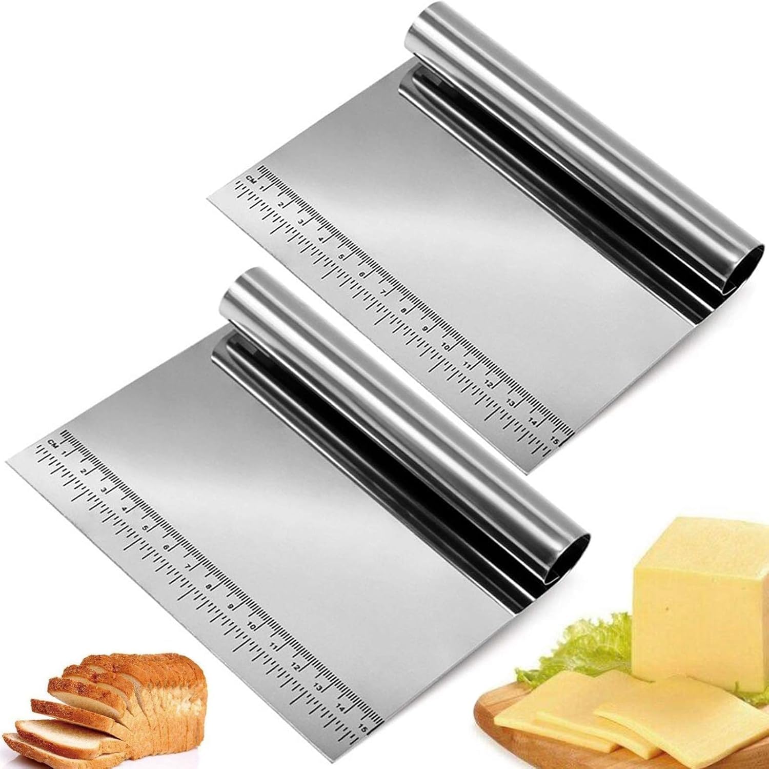 Hamur Kesici Çelik,Metal Hamur Sıyrıcı,Pasta Sıyırma Aparatı,Hamur Dilimleyici,Pasta Ve Pastacılık İçin Çelik Şekillendirici Ve Hamur Porsiyonlayıcı