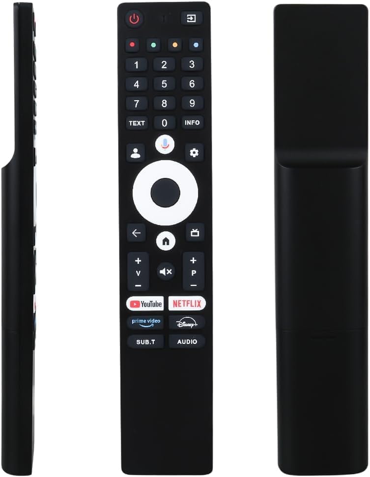 STRONG Fobem PROFİLO ONVO Nordmende Google Tv Netflix Youtube Prime Disney+ Tuşlu Lcd Tv Kumandası ile Uyumlu Google Smart Tv Kumandası Mikrofonlu Ses Komutlu
