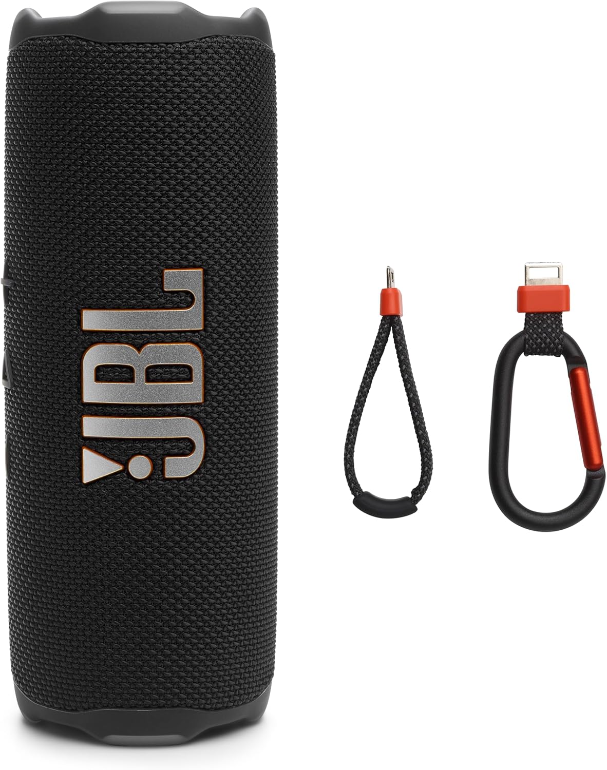 Flip 7 - Taşınabilir Su Geçirmez ve Düşmeye Dayanıklı Hoparlör, Yapay Zeka Ses Arttırmalı Kalın Pro Ses, 16 Saat Çalma Süresi ve Değiştirilebilir Aksesuarlara Sahip PushLock Sistemi (Siyah)