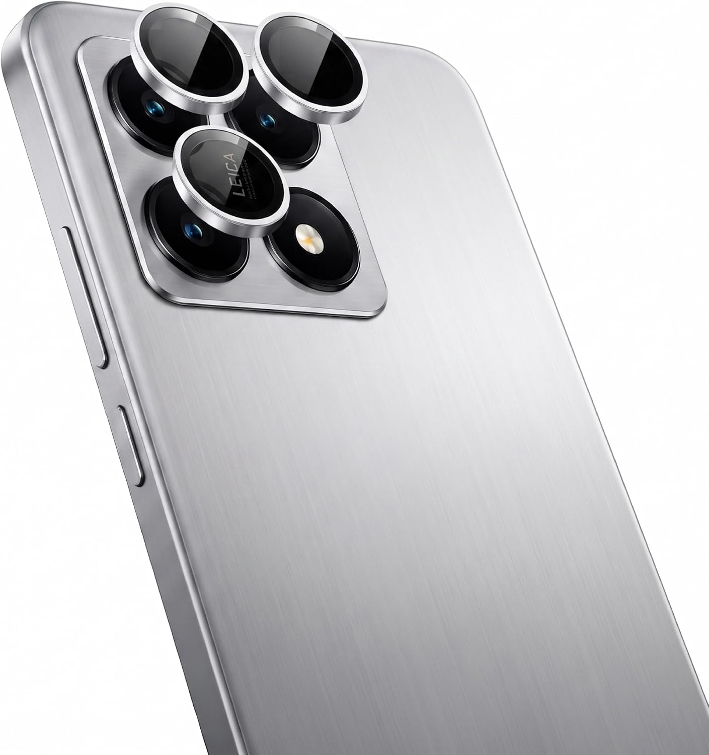 Xiaomi 14T İle Uyumlu Kamera Lens Koruyucu Alüminyum Alaşım Çerçeveli Telefon Lensi Temperli Cam Koruma (Gümüş)