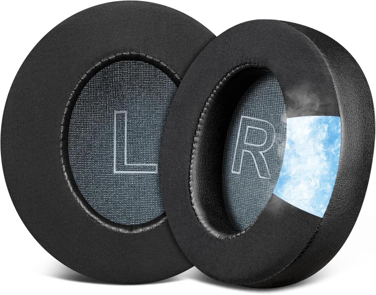 Anker Soundcore Life Q30 / Q30BT ve Q35 ile Uyumlu Soğutucu Jel Kulaklık Pedi - İpeksi Serin Kumaş ve Hafızalı Köpük (Memory Foam) Kulaklık Süngeri (Soğutucu Jel - Kumaş)
