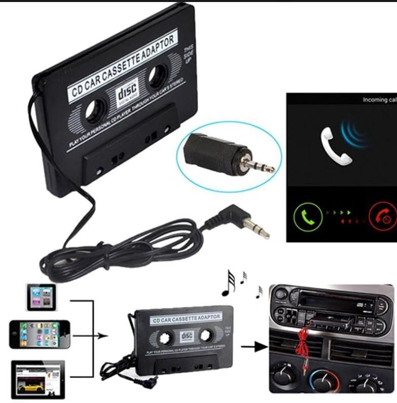 Mp3 - Mp4 Kaset Çalar Adaptörü - Oto Kaset Aux Çevirici Kaset Çalar 3.5mm Stereo