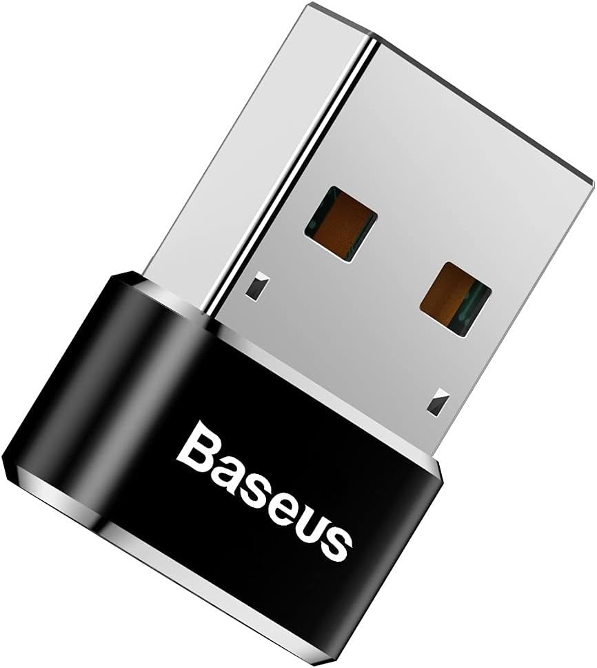 Bilgisayar/Telefon Mini Hub Adaptörü, Siyah, 3A, Giriş: USB Type A 2.0, Çıkış: USB Type C,Seyahat Boy, Hafif