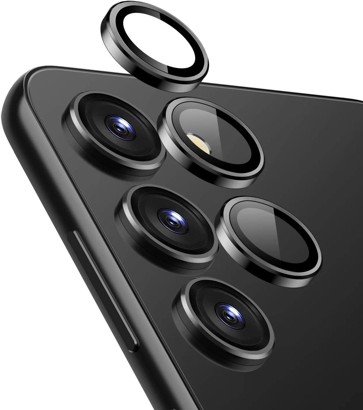 Samsung Galaxy A25 Tekli Kamera Lens Koruma Camı Siyah [Galaxy A25 ile Uyumlu Ekran Koruyucu - Siyah]