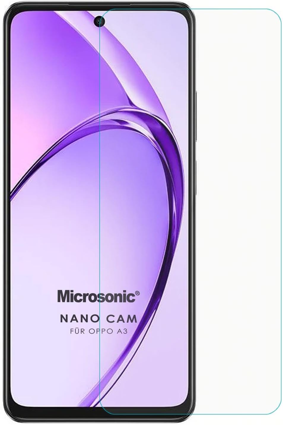 Oppo A3 Nano Glass Cam Ekran Koruyucu [A3 ile Uyumlu Ekran Koruyucu - Şeffaf]
