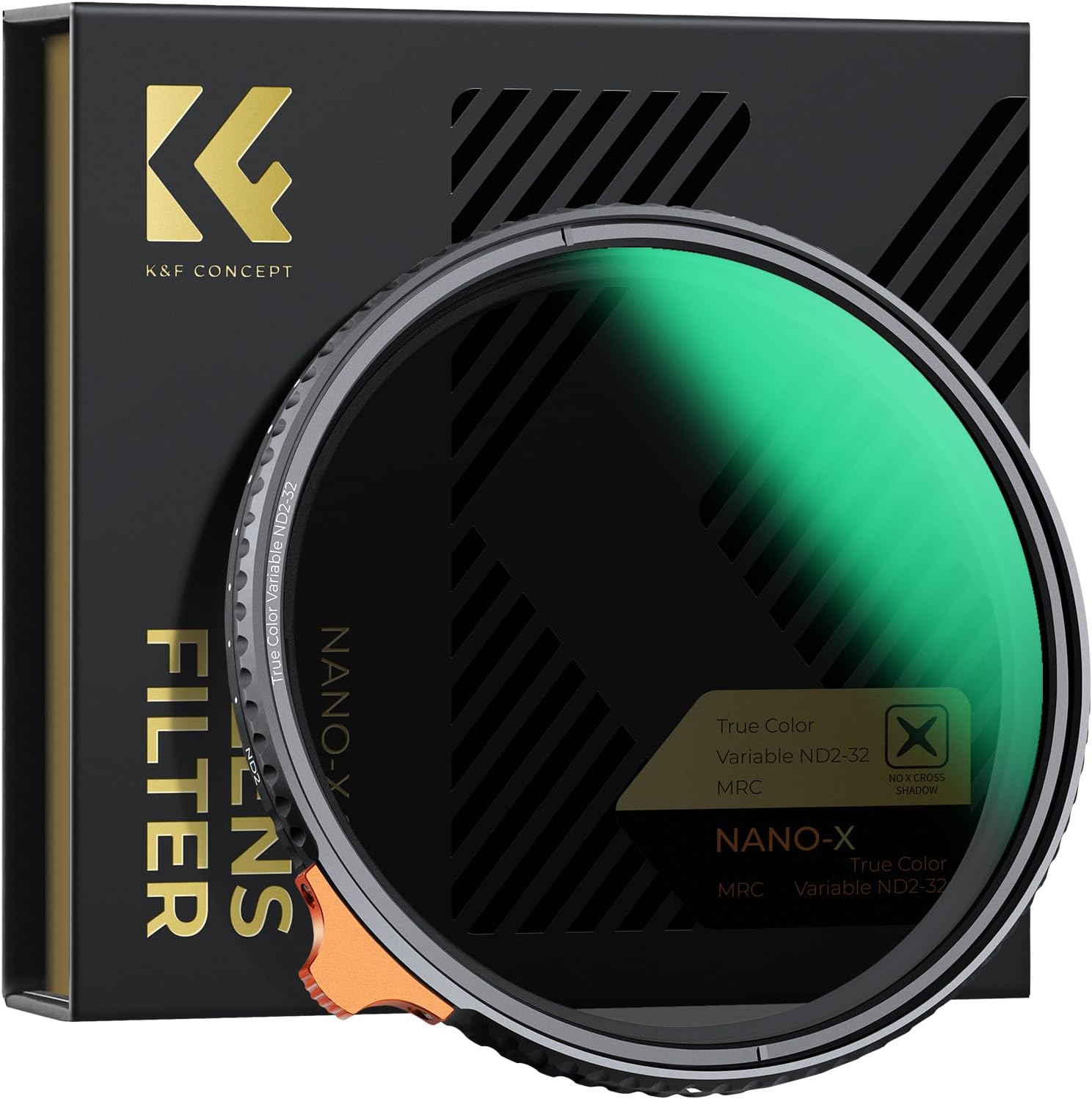 Nano-X True Color Değişken ND Filtre 82 mm Gri Filtre ND2-32 (1-5 Diyafram Seviyesi) ve CPL Nötr Gri Filtre
