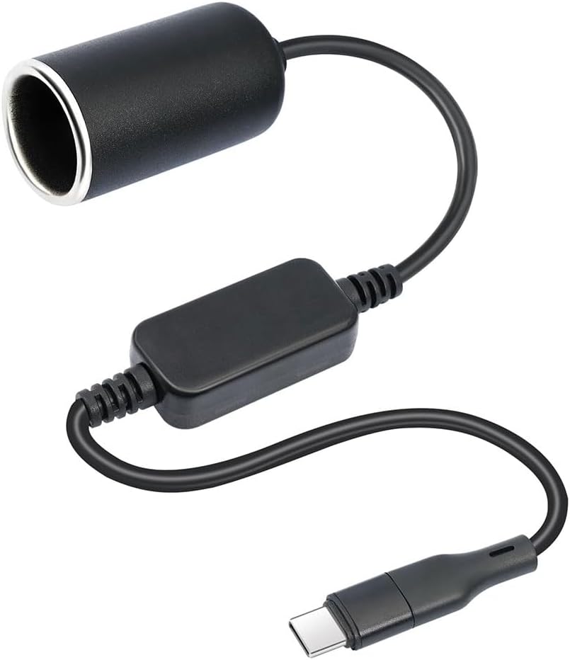 Type C to Çakmak Adaptörü, 5V -12V Araba Cihazları için Güç Kaynağı