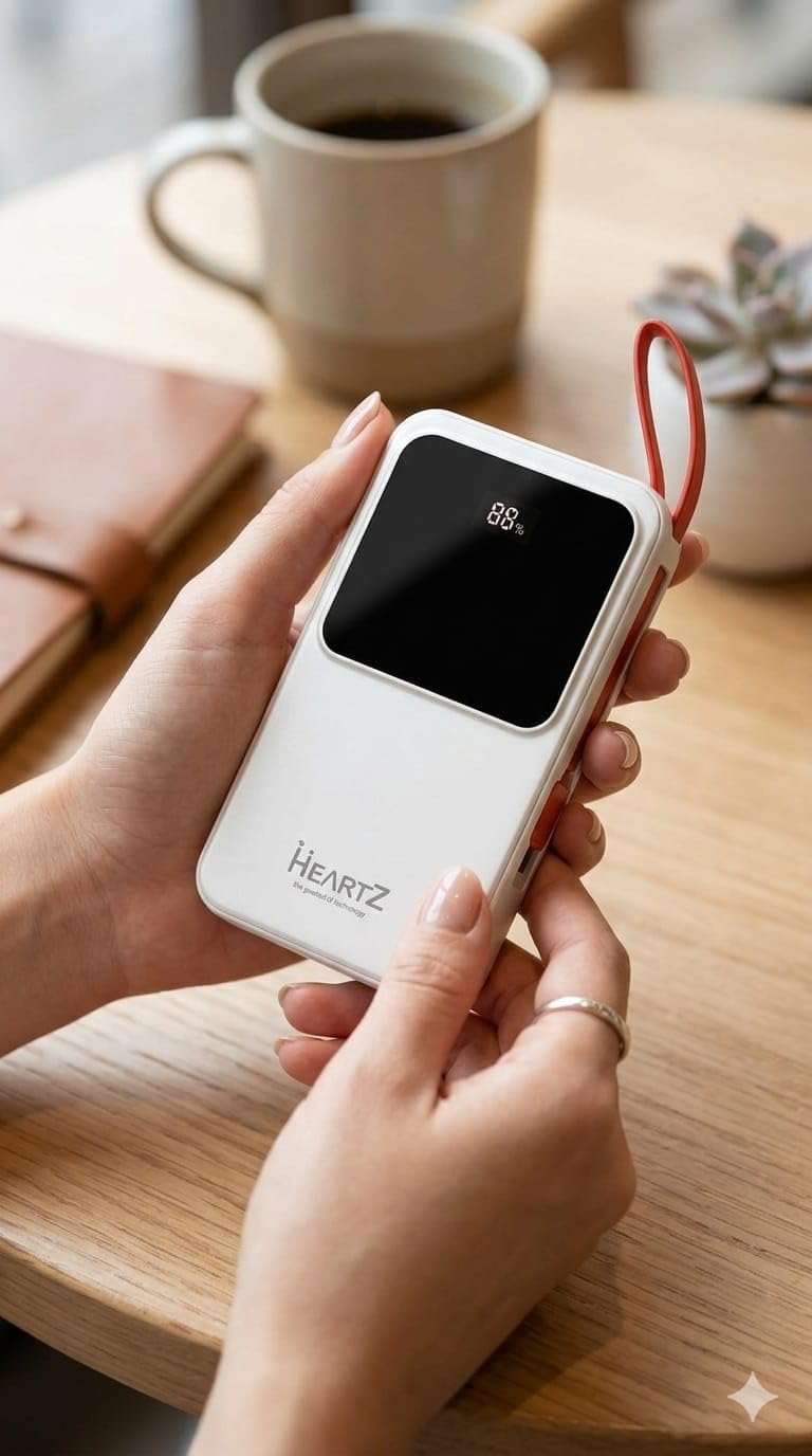 H23 20000 mah power bank PD 20W ve USB 22.5W FAST HIZLI ŞARJ DAHİLİ TYPE C VE LİGHTNİNG KABLOLU DÜNYA STANDARTLARINA UYGUN POLYMER BATARYA BİREBİR AMPER LCD GÖSTERGELİ POWERBANK