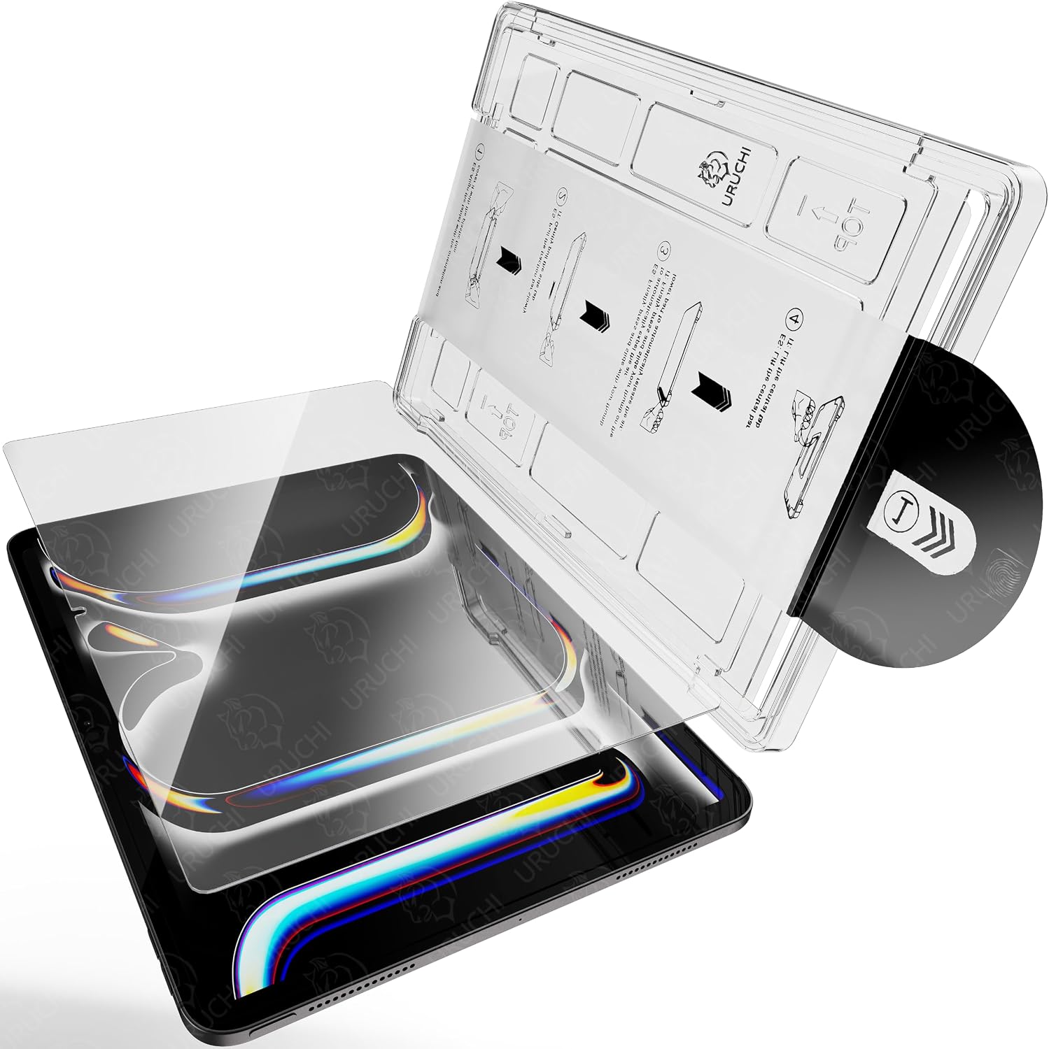 Tablet ile Uyumlu Ekran Koruyucu, Hizalama Aparatlı Kolay Kurulum, HD Şeffaf Temperli Cam, 9H Dayanıklı, Hassas Dokunmatik (1, iPad 11" (A16) 2025 / iPad 10. Nesil 10.9" 2022)