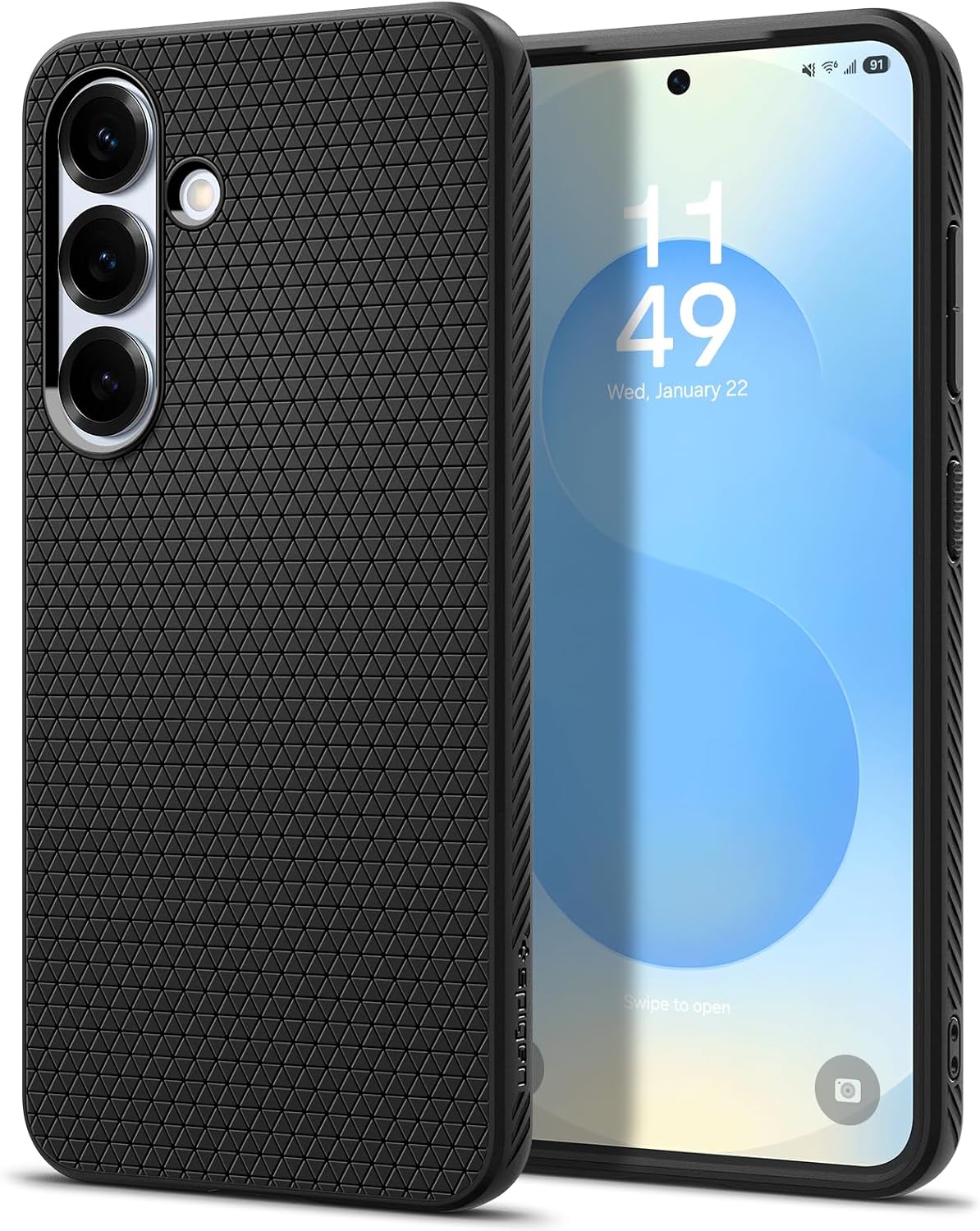Galaxy S25 Plus ile Uyumlu Kılıf Liquid Air Matte Black - ACS08979