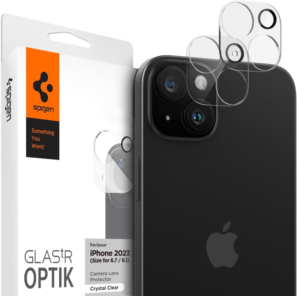 iPhone 15 Plus / 15/14 Plus / 14 ile Uyumlu Şeffaf Kamera Lens Koruyucu Cam Glas.tR Optik (2 Adet) Crystal Clear - AGL06916
