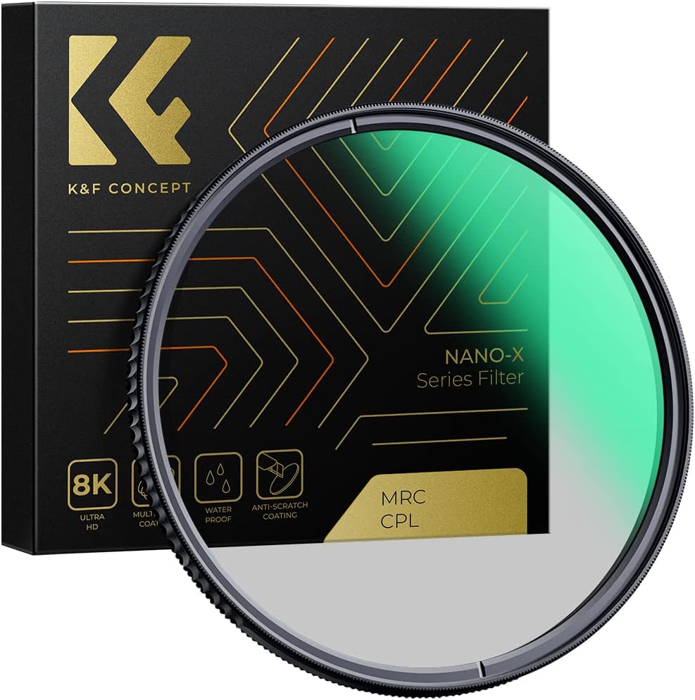 K & F Konsept Nano X-Serisi Polarize Filtre 72mm CPL Filtre Polarizasyon Filtresi MRC 28x ile Kaplanmış