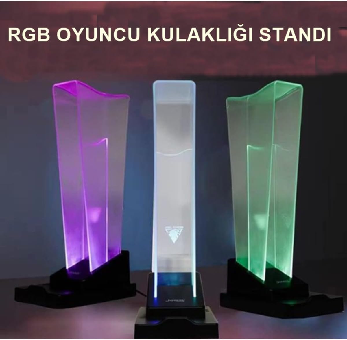 GM-01 Siyah RGB Işıklı Gaming Oyuncu Kulaklık Standı