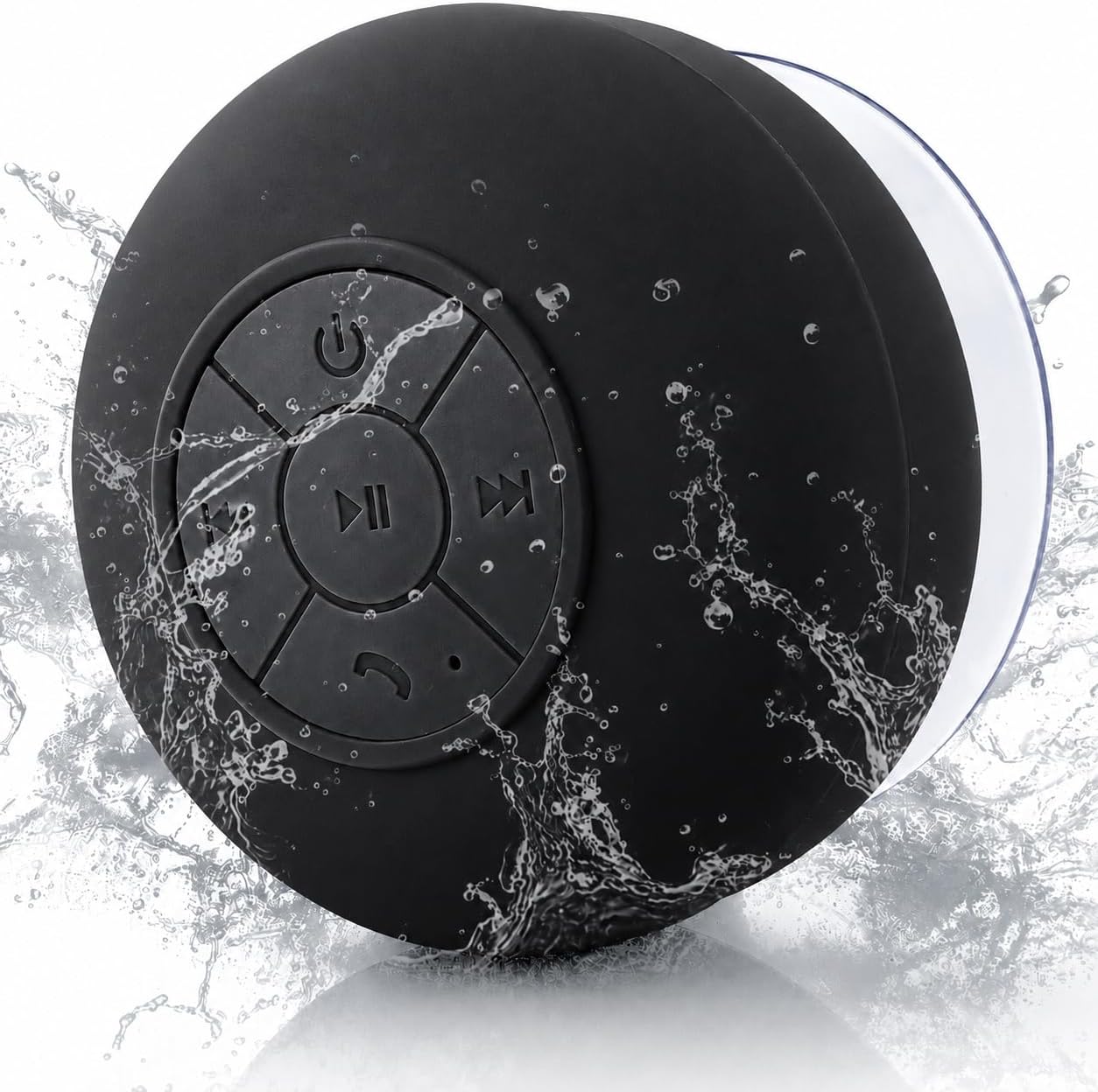 Su Geçirmez Bluetooth Hoparlör Vantuzlu Havuzda Yağmurlu Havalarda IPx4 3W Kaliteli Ses Banyo Duş Hoparlörü | S56 (Siyah)