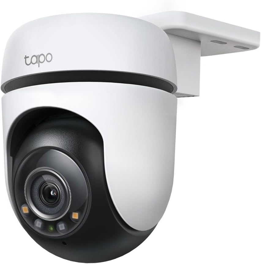 Tapo TC41 2K Dış Mekan Pan/Tilt Güvenlik Wi-Fi Kamera, IP65 Hava Koşullarına Dayanıklı, Hareket Algılama, 360° Görsel Kapsama Alanı, Tam Renkli Gece Görüşü, Yerel Depolama, Alexa ve GoogleHome