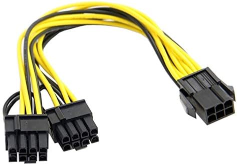4302 Pci e 8 Pin (6+2) 2X Pci-e Ekran Kartı Power Çoklayıcı Kablosu