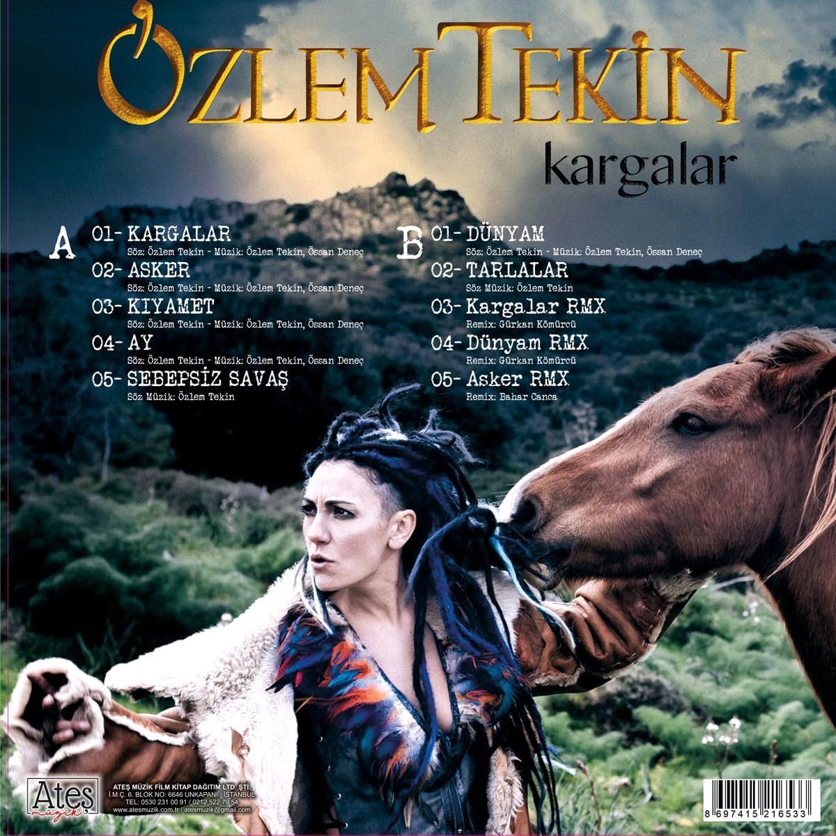 Özlem Tekin Kargalar Plak LP 10 Parça, A ve B Yüzü, Remix Versiyonlar