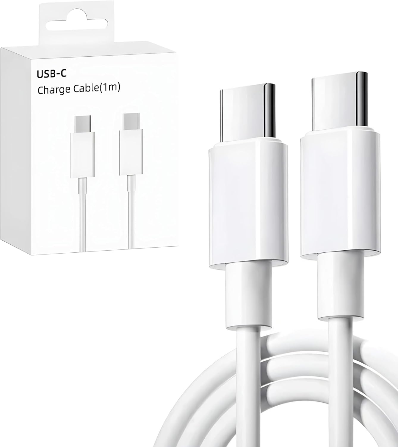 Kyrotech USB C Kablosu Esnek USB C - USB C Şarj Kablosu PD 3.0 iPhone 15 Pro Max Galaxy S23 S22 S21 A54 Pixel 7 iPad Pro 12.9 iPad Mini 6/Air 5 vb. ile uyumludur.