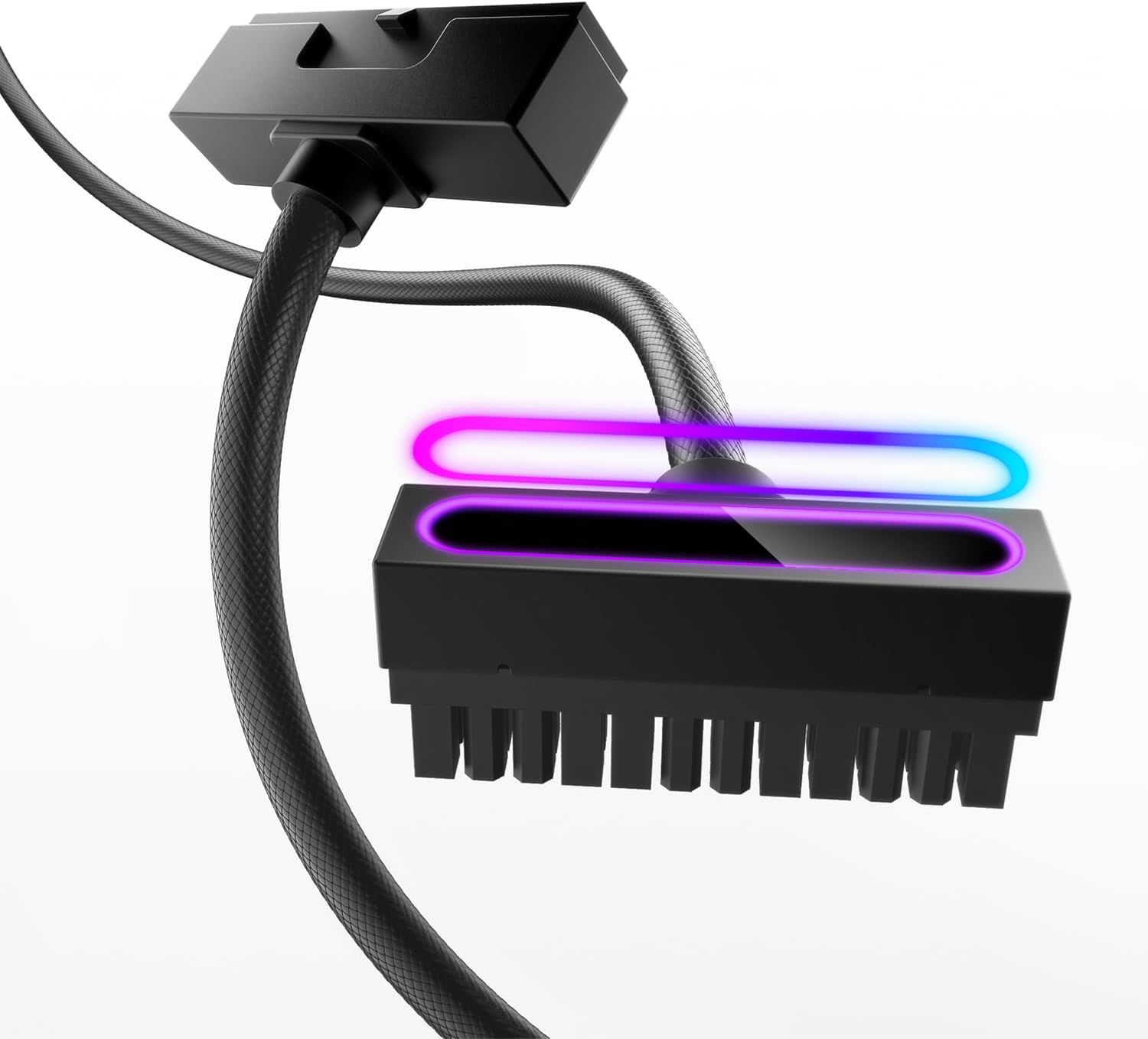 Hydrus-24PIN PC PSU Uzatma Kablosu ARGB LED, Bakır Tel Anakart Güç Uzatma Kablosu Entegre Minimalist Tasarım, 2000W Güç (Tüm Set), Kablo Yönetimi ve DIY için PC Güç Kablosu