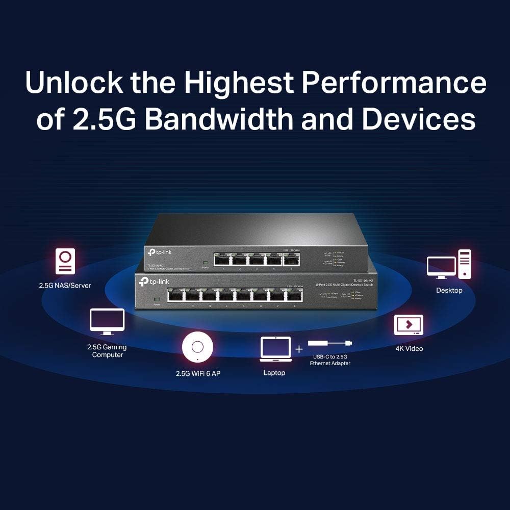 TL-SG108-M2, 8-Port 2.5G Desktop Switch