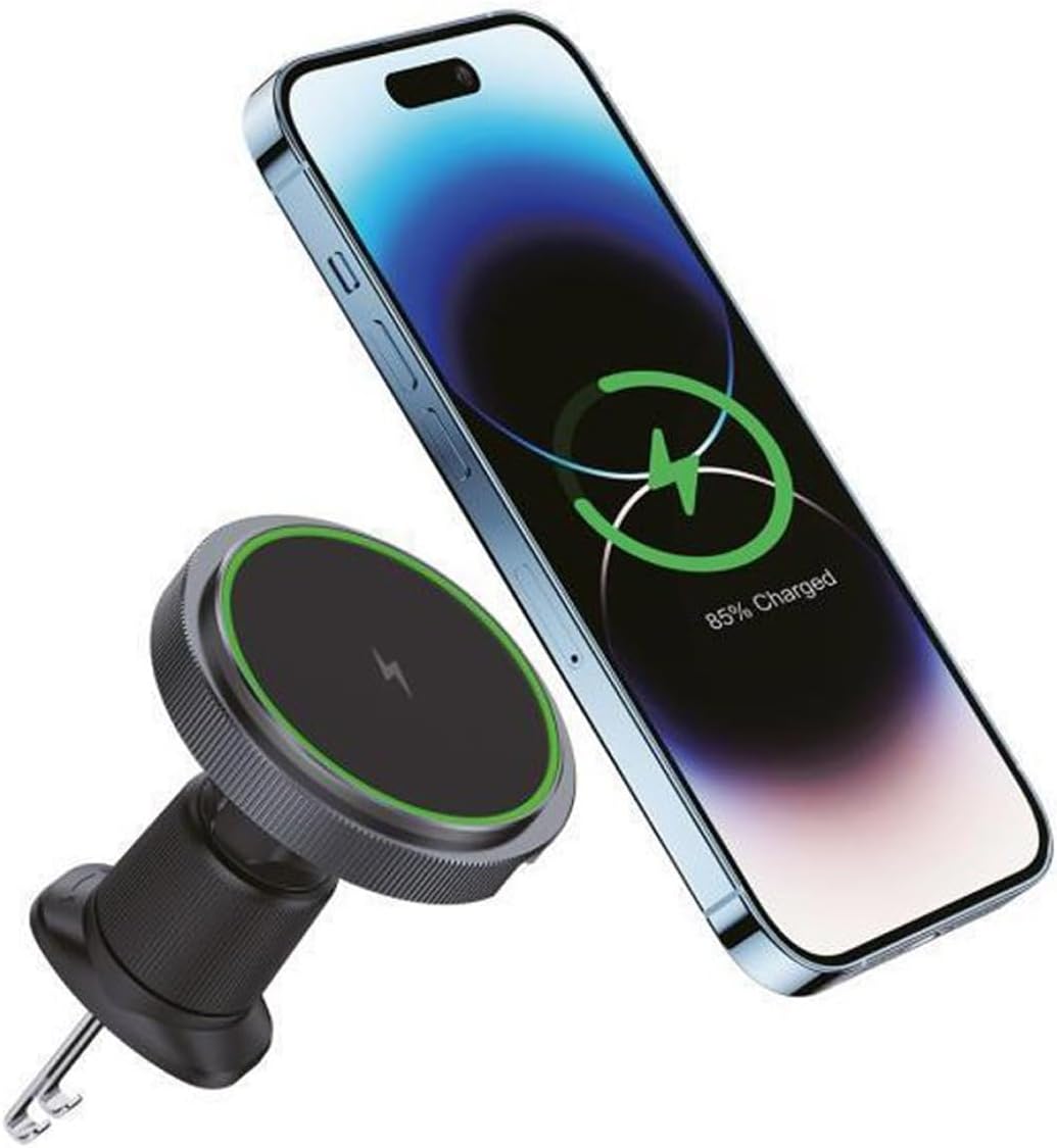 Magnetic 15W Kablosuz Araç İçi Cep Telefonu Şarj 2in1 Telefon Tutucu ve Şarj Araç Universal Model Uyumlu Havalandırma ve Izgarasına Montaj Mıknatıs Tasarım D12 (D12)