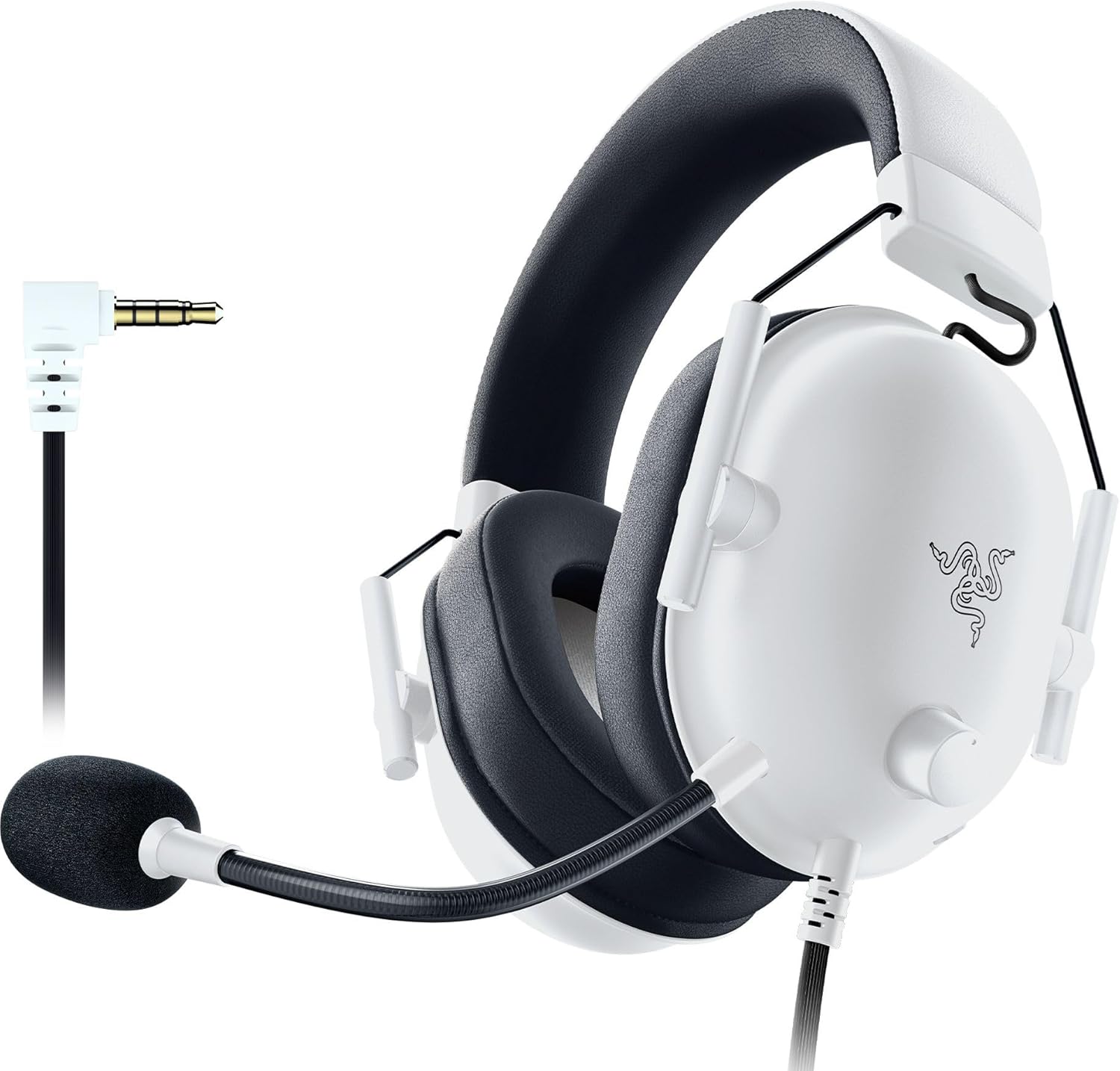 BlackShark V2 X (PlayStation) - PlayStation 5 konsolu için kablolu e-spor kulaklık (250g, kardioid mikrofon, 50mm sürücüler, pasif gürültü engelleme, 3.5mm jak) Beyaz