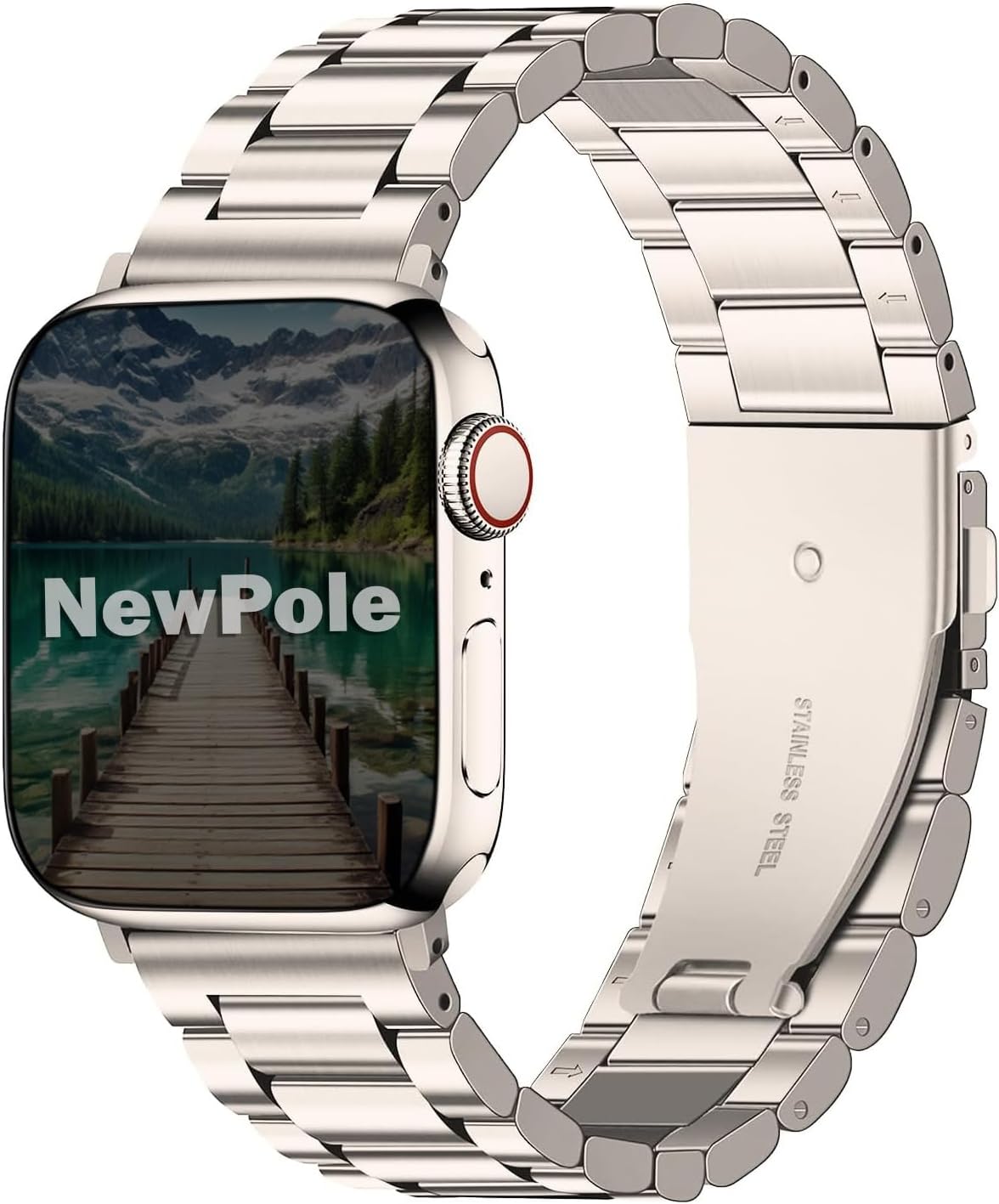 Watch 46mm 45mm 44mm 42mm 49mm Uyumlu Kordon Stal Baklalı Çelik Kordon Rahatsız Etmeyen Apple Watch Ultra 2/1 10 9 8 SE 7 6 5 4 3 2 1 Uyumlu Kordon