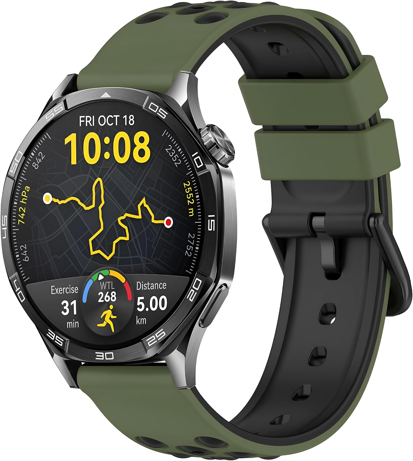 22mm ile Uyumlu Saatler için Çift Renkli Benekli Model 46mm Silikon Kordon HUAWEI Watch (GT6 Pro/GT6/GT5 Pro/GT5/GT4/Watch 4 Pro/GT3/GT3 Pro/GT2/GT2 Pro)