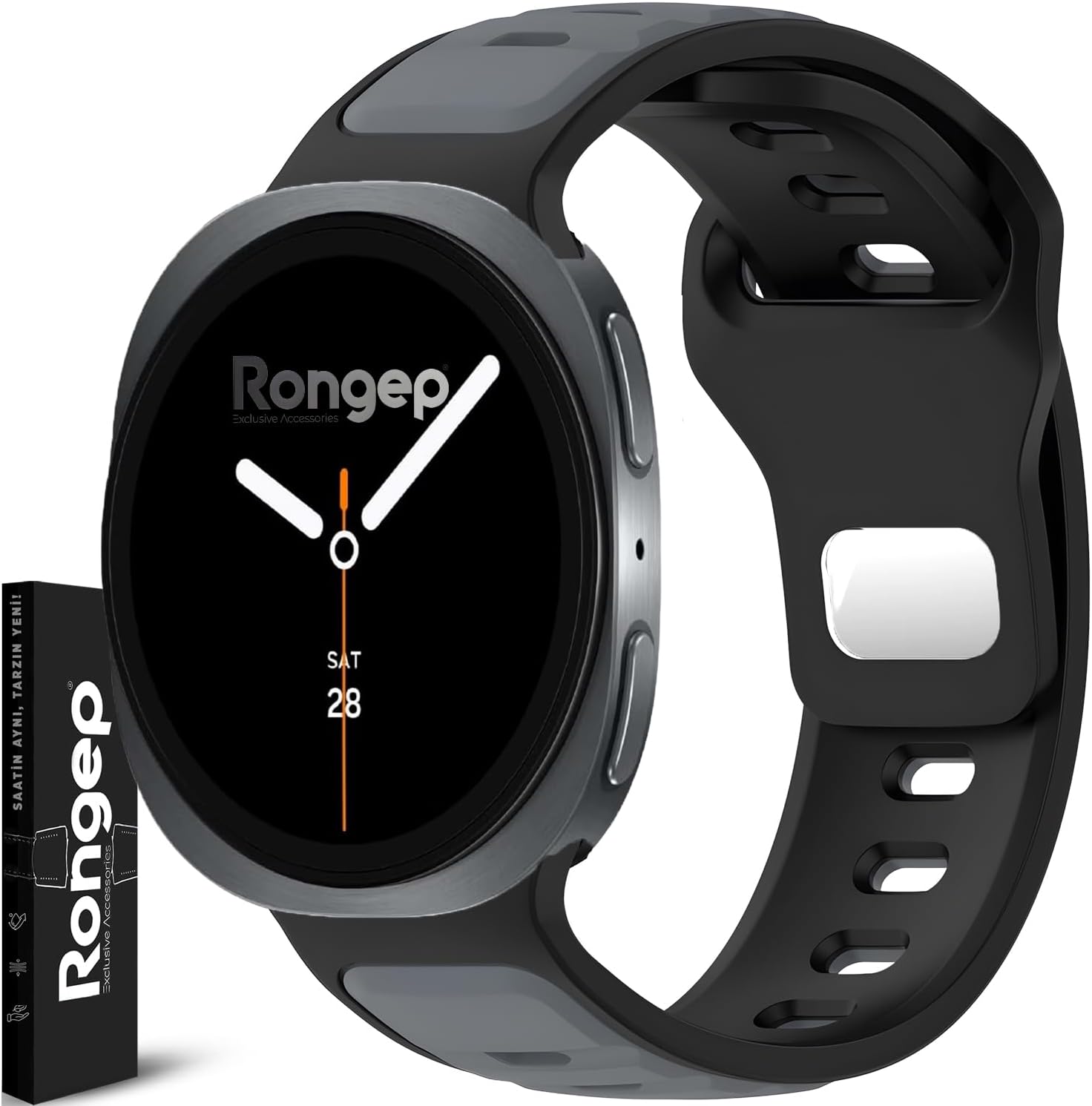 [Dynamic Loop] Samsung Galaxy Watch 9/8 44mm/40mm/Classic 46mm ile Uyumlu Kordon Çift Renkli Silikon Samsung Watch 9 44mm Kordonu Premium Yumuşaklıkta Galaxy Watch 9 Kordon