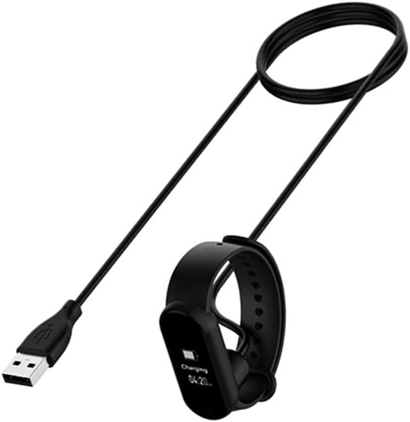 Xiaomi Mi Band 6 İle Uyumlu Giyilebilir Akıllı Saat Şarj Kablosu Manyetik (Mi Band 5/6 / 7 / Amazfit Band 5 İle Uyumlu) USB Şarj Aleti (Siyah)
