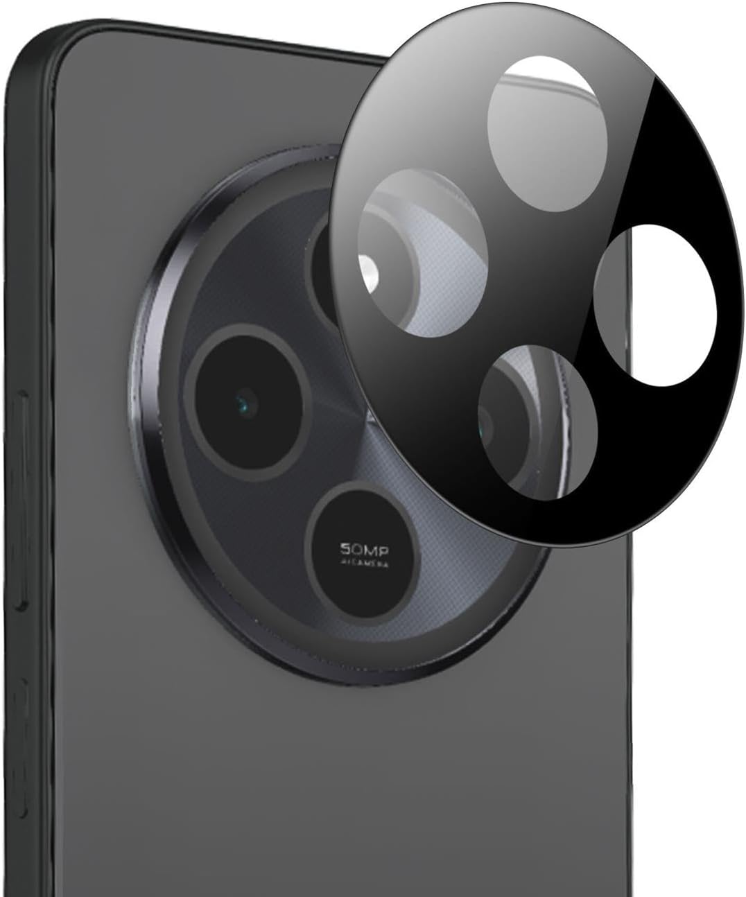 Xiaomi Redmi 14C Kamera Lens Koruma Camı V2 Siyah [Redmi 14C ile Uyumlu Ekran Koruyucu - Siyah]