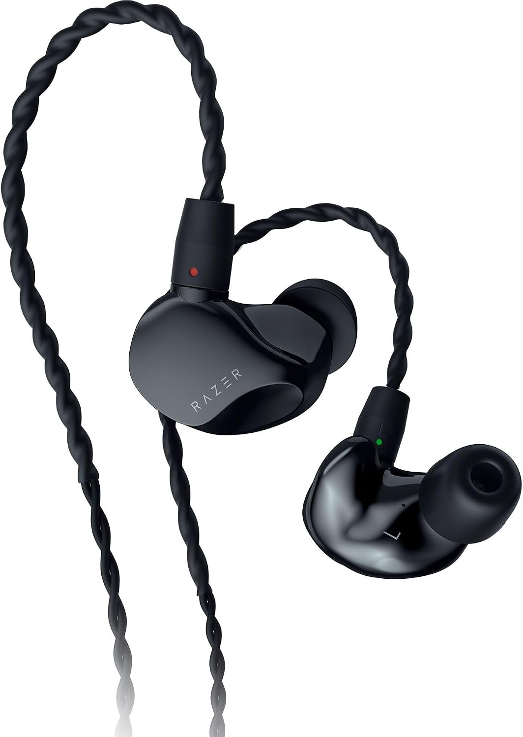 Moray - 24/7 Streaming için ergonomik kulak içi kulaklık (hibrit çift sürücü tasarımı, ergonomik düz tasarım, en iyi pasif ses yalıtımı) Siyah