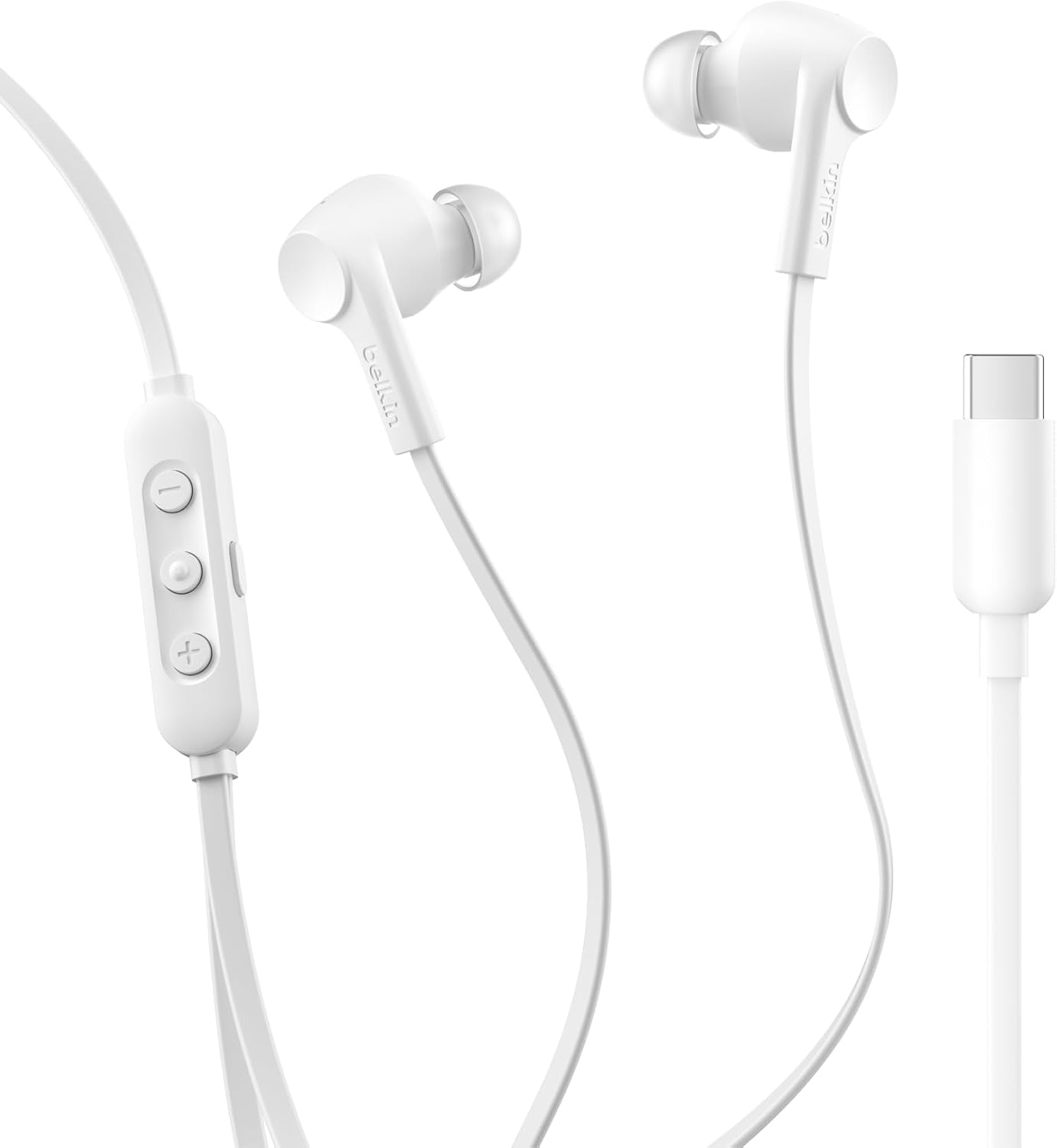 SoundForm ANC Kulaklık, USB-C Bağlantılı, Mikrofonlu Kulakiçi Kulaklıklar, iPhone 17, iPhone 16, iPad Mini, Galaxy S25, Google Pixel 10, Android ve Daha Fazlası için, Beyaz