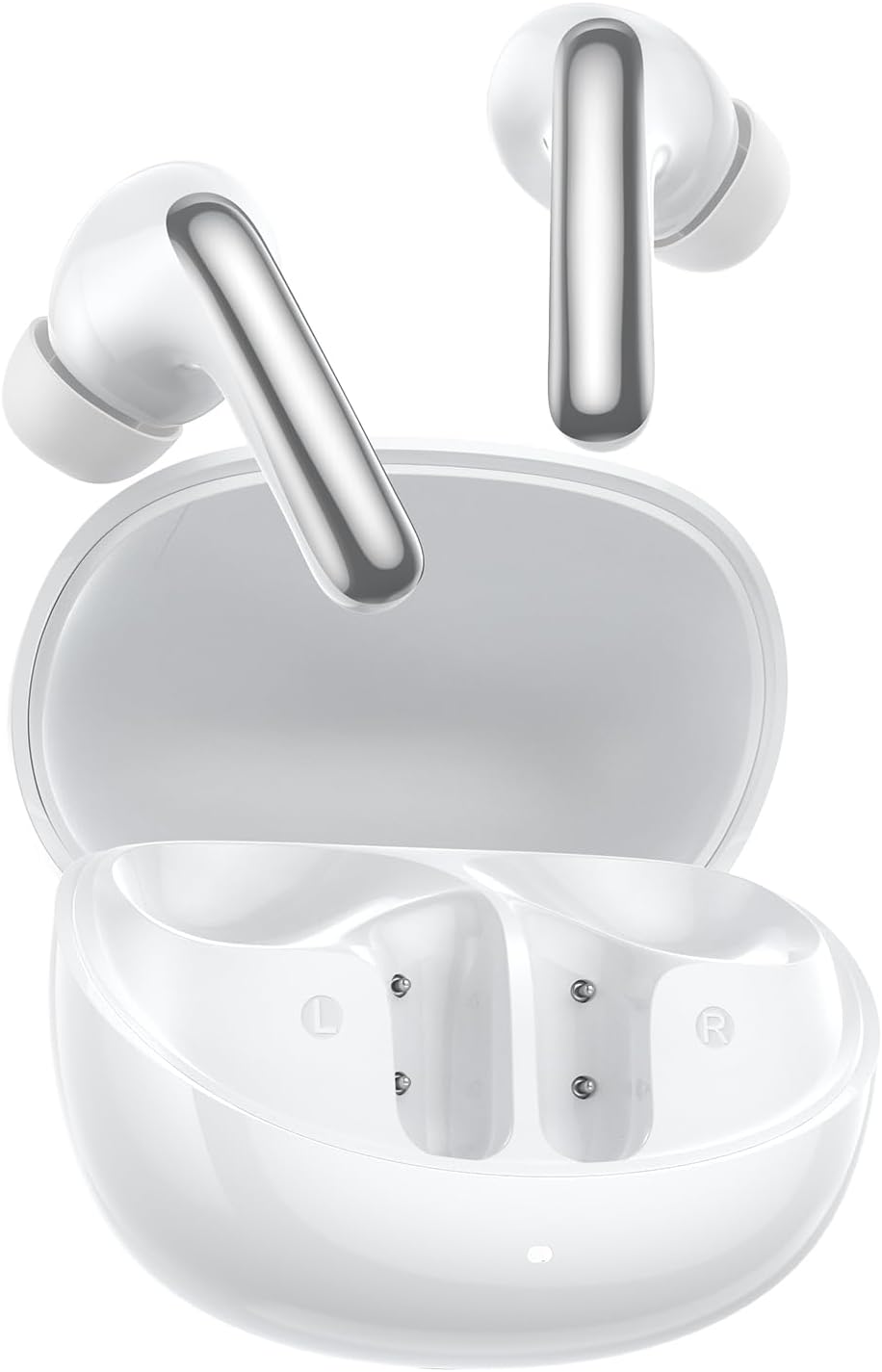 MeloBuds N60 Aktif Gürültü Önleyici Kablosuz Kulaklıklar, 6-Mic Kablosuz LDAC Yüksek Çözünürlüklü 56dB ANC Kulak Tomurcukları, Çift Sürücü, Hızlı Şarj 45H Çalma Süresi, Uyarlanabilir EQ, IPX5 Su