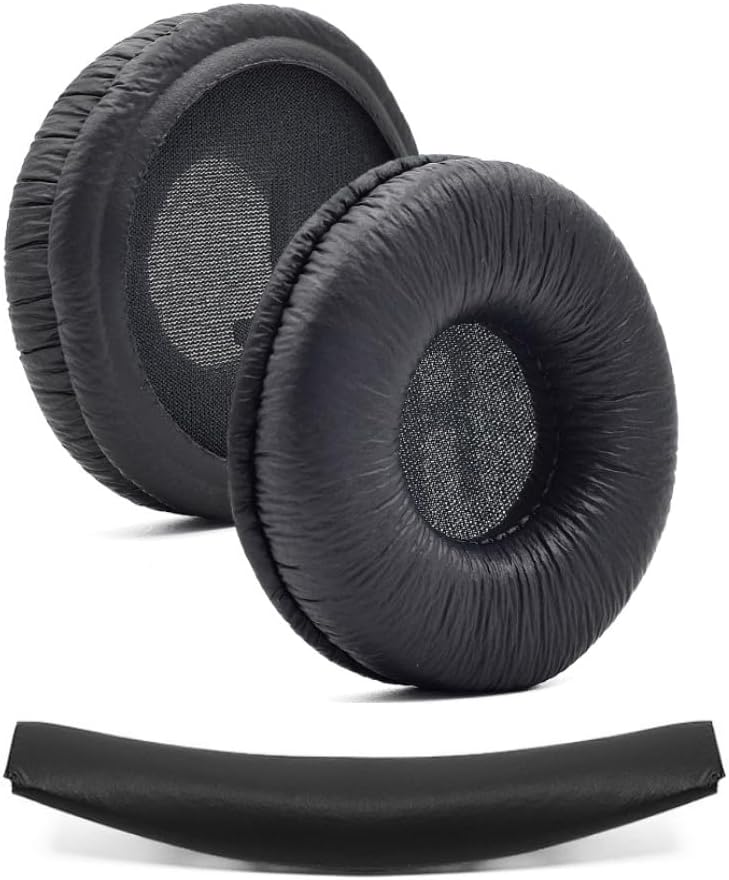 JBL İle Uyumlu Kulaklık Pedi Kafa Bandı ve 2 Adet Yumuşak Kulaklık Süngeri JBL Tune 450BT 460BT 500BT 510BT 520BT 600 T250 JR300 ile Uyumludur (Siyah)