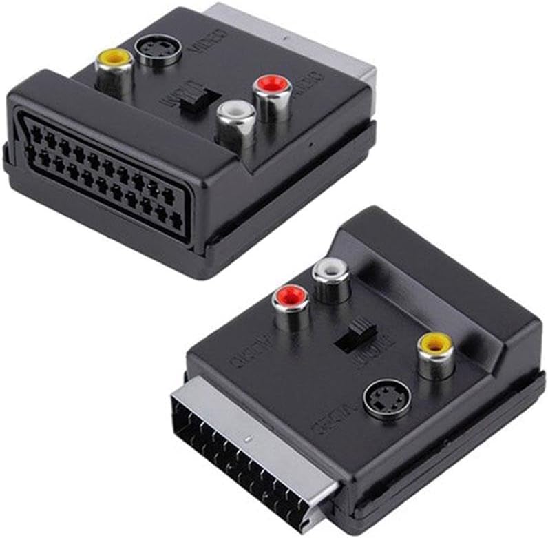 Scart Erkek Di̇şi̇ - Rca - S-vi̇deo Anahtarli Çi̇ft Yönlü Av Görüntü Ses Çevi̇ri̇ci̇ Adaptör (21 Pi̇n)