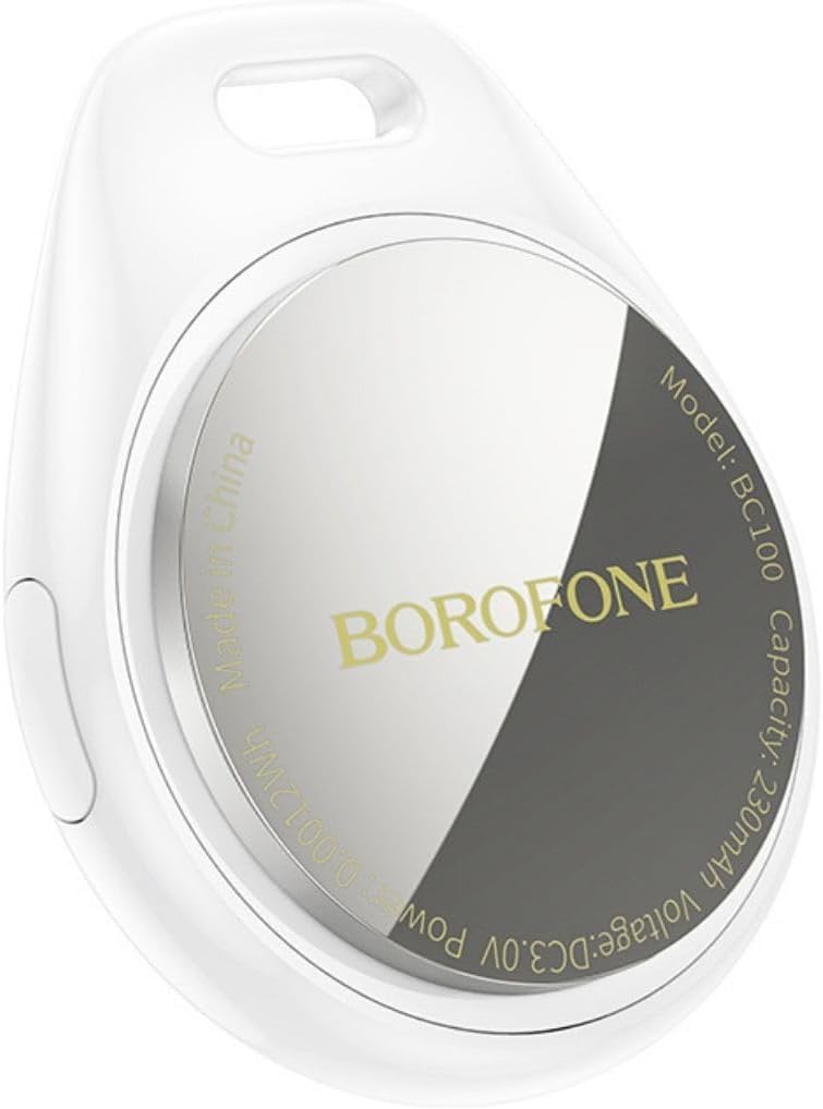 Borofone Tag Akıllı Takip Cihazı, Apple Find My İle Uyumlu, Anahtar, Çanta, Evcil Hayvan, Değerli Eşya İçin Kayıp Önleyici, Uzun Ömürlü Pil, İphone 6S ve Sonrası İle Uyumlu,BC100 Beyaz (3)
