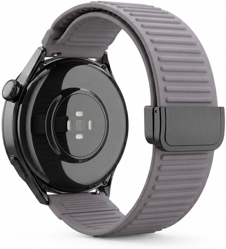 zhoppy 22mm Silikon Kordon Magnet Tokalı Huawei İle Uyumlu Xiaomi & Amazfit İle Uyumlu samsung ile uyumlu 22 MM Tüm Cihazlara Uygun.
